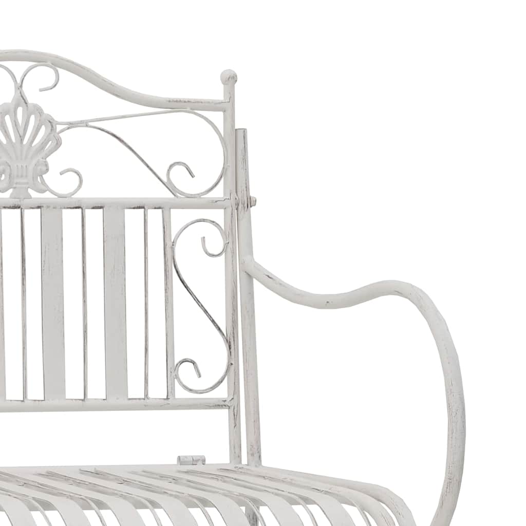 Garden Bench White 104 x 54 x 93cm Steel